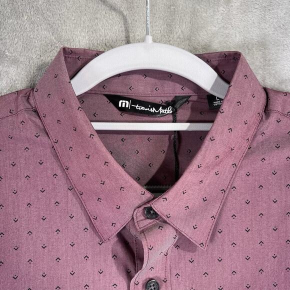 NEW Travis Mathew Prestige Tidbits Geometric Print Button Shirt Men's Large $99 - Picture 2 of 8